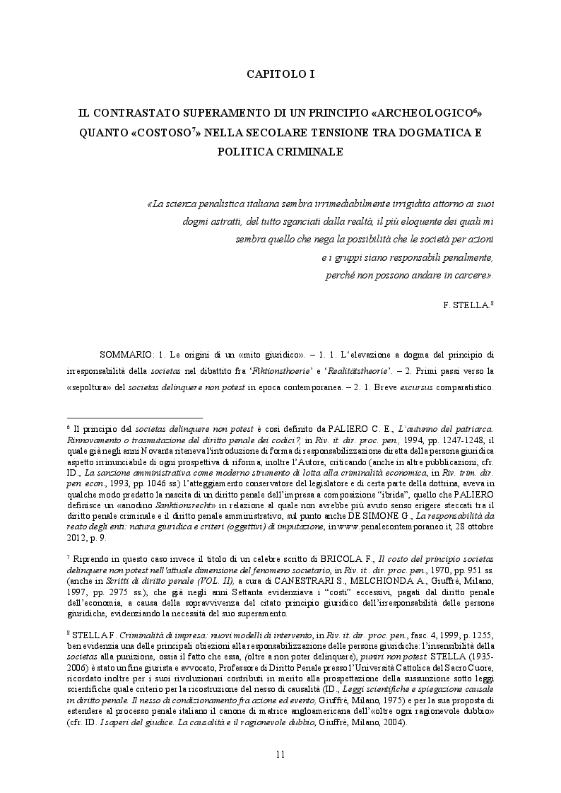 Estratto dalla tesi: Responsabilità ex crimine degli enti e delitti colposi in violazione delle norme sulla salute e sicurezza sul lavoro. Profili critici e prospettive.