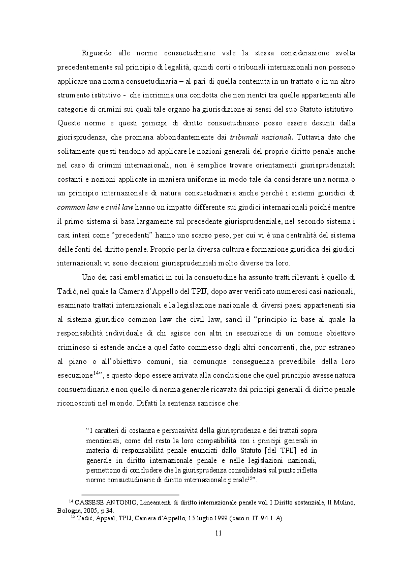 Estratto dalla tesi: Diritto internazionale penale: fondamenti teorico-istituzionali e prassi evolutiva