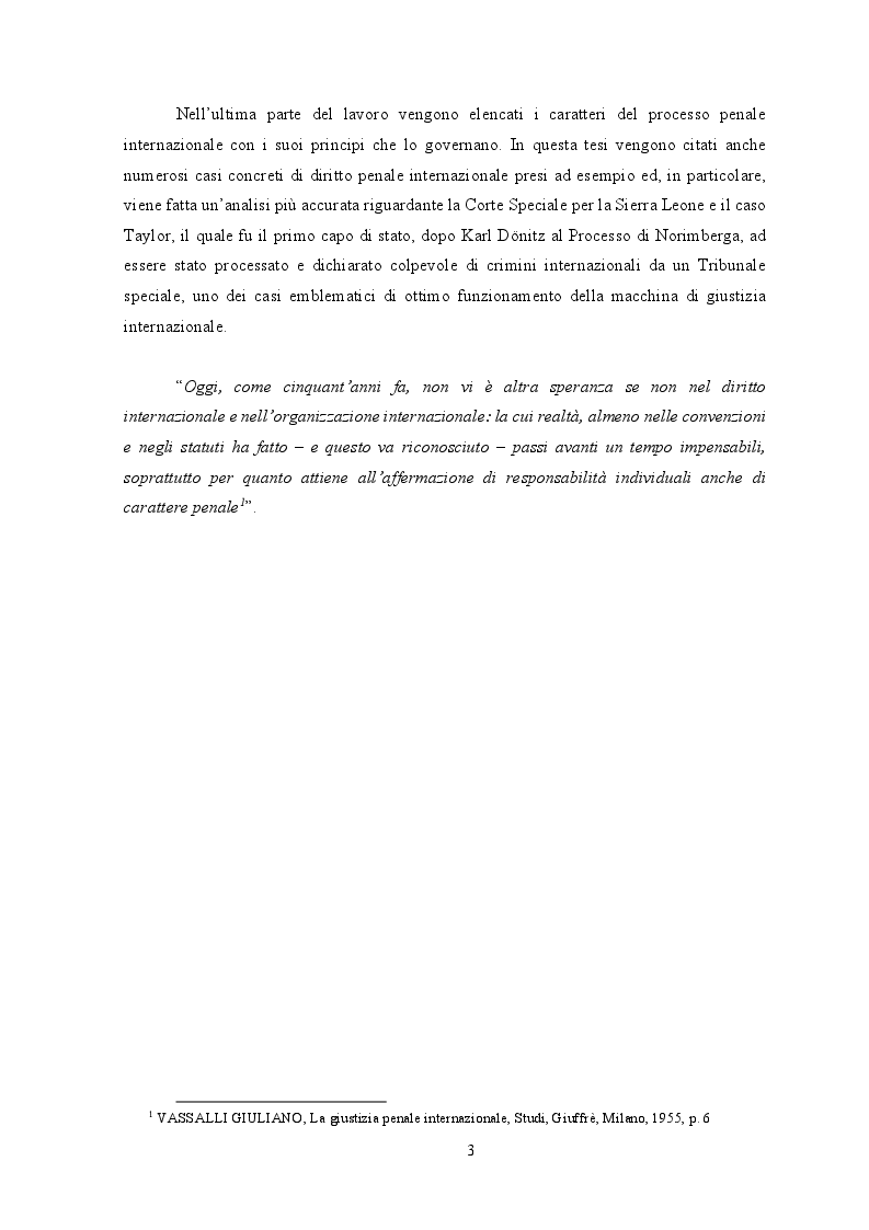 Anteprima della tesi: Diritto internazionale penale: fondamenti teorico-istituzionali e prassi evolutiva, Pagina 3