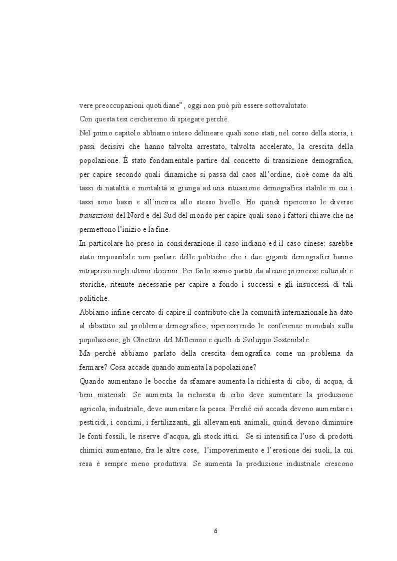 Anteprima della tesi: Sovrappopolazione e collasso ambientale, Pagina 4