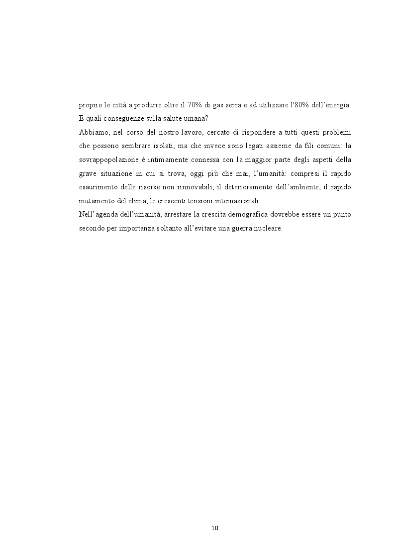 Anteprima della tesi: Sovrappopolazione e collasso ambientale, Pagina 8