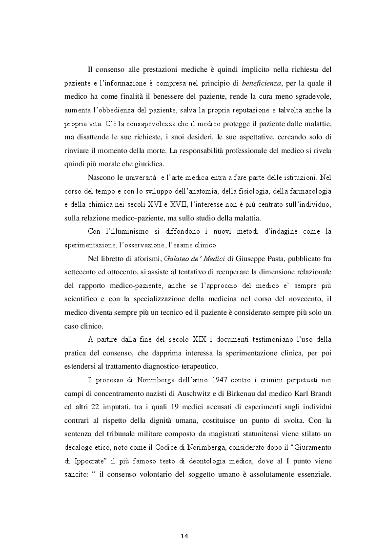 Estratto dalla tesi: La Disciplina in materia di Consenso Informato e Disposizioni Anticipate di Trattamento