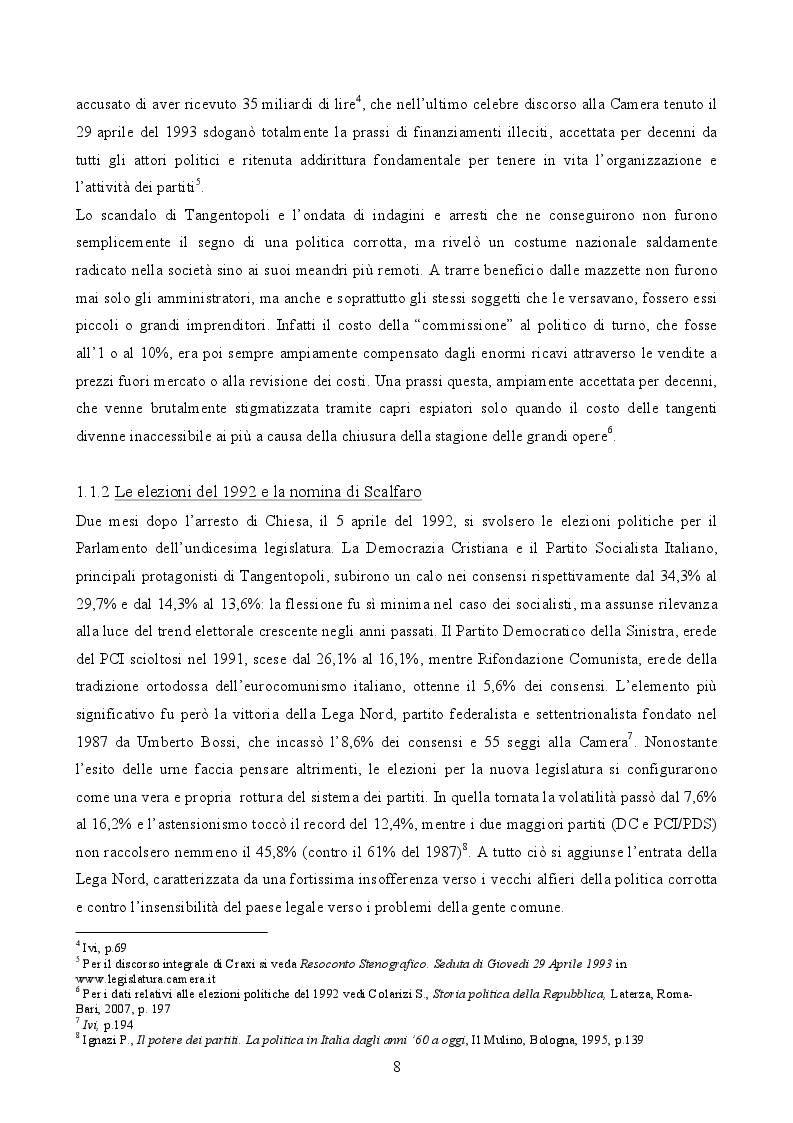 Anteprima della tesi: Il governo di Lamberto Dini (1995-1996). L'anello tecnico tra le due repubbliche, Pagina 5