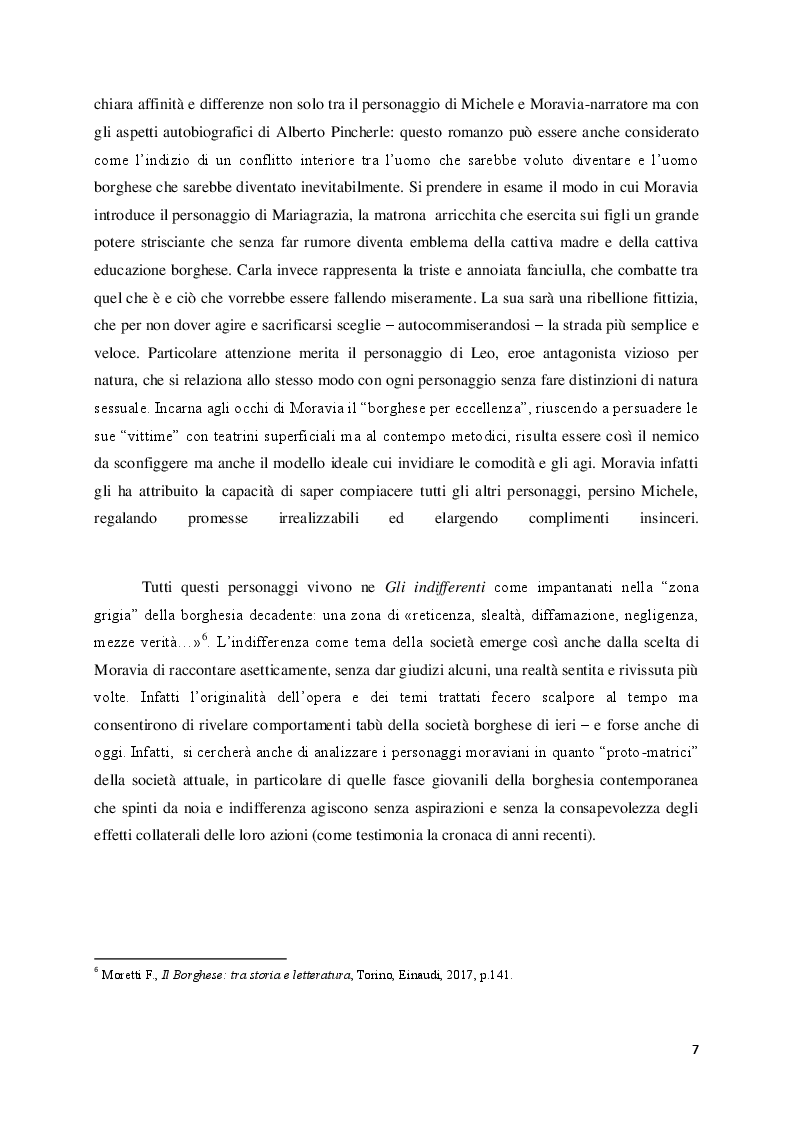 Anteprima della tesi: Lo sfacelo dell'istituzione familiare ne "Gli indifferenti" di Alberto Moravia, Pagina 4