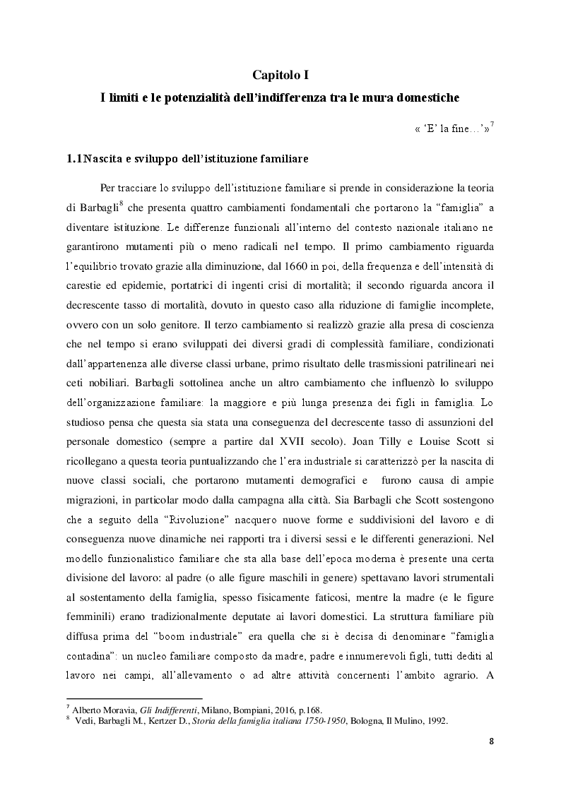 Anteprima della tesi: Lo sfacelo dell'istituzione familiare ne "Gli indifferenti" di Alberto Moravia, Pagina 5