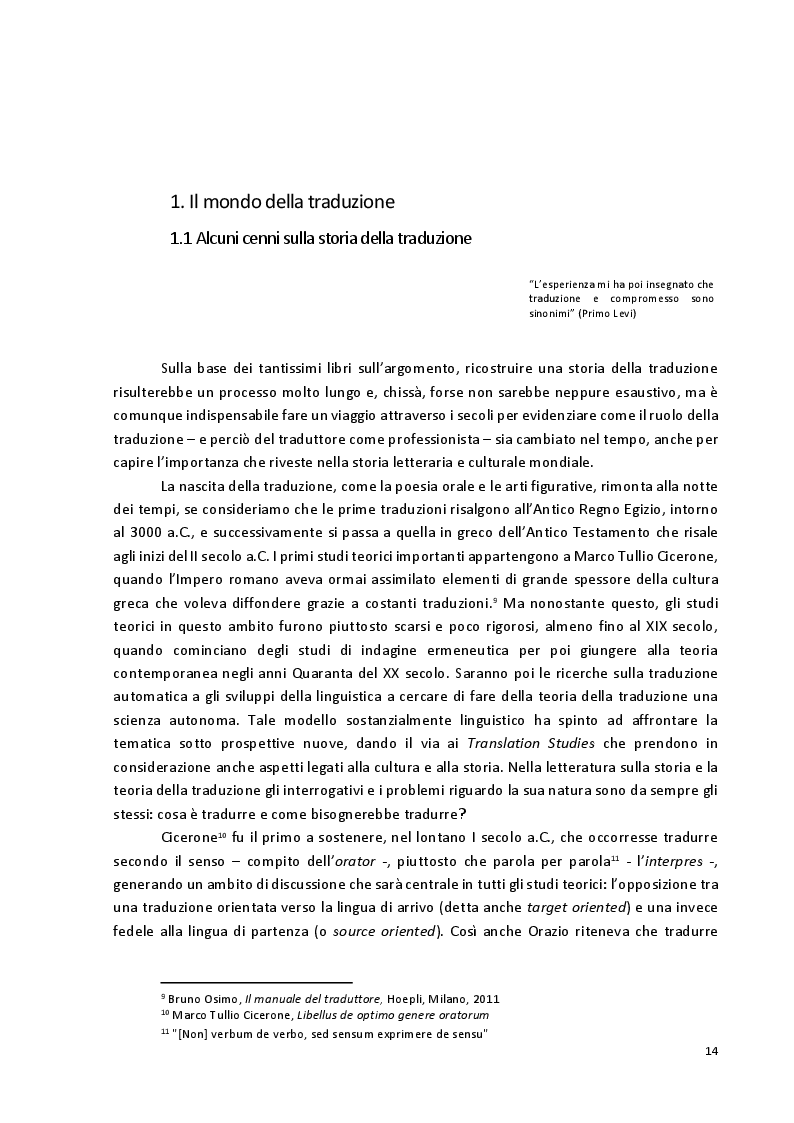 Anteprima della tesi: Viaggio attraverso la traduzione e sottotitolazione di quattro cortometraggi tra inglese, spagnolo e italiano, Pagina 7