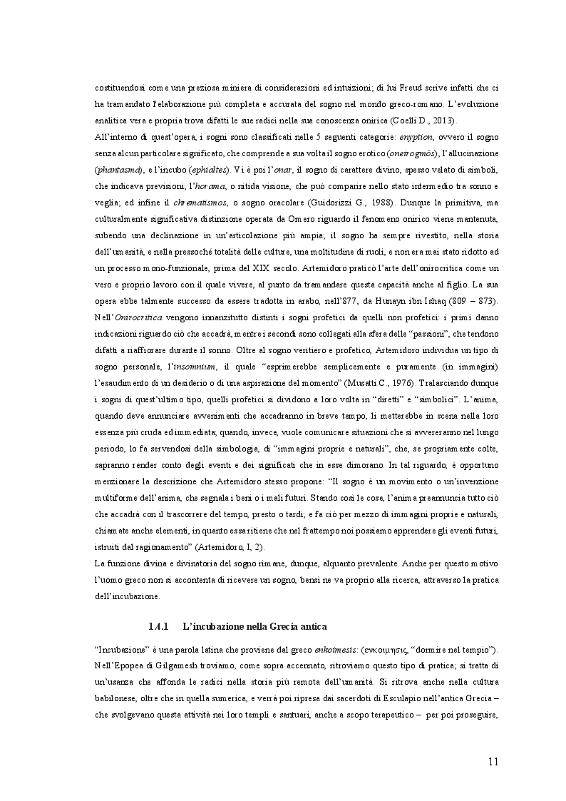 Estratto dalla tesi: Il Sogno Lucido: da una ricostruzione Storico-Antropologica del fenomeno onirico alle più attuali acquisizioni Psico-Fisiologiche, per un'applicazione in campo Psicoterapeutico