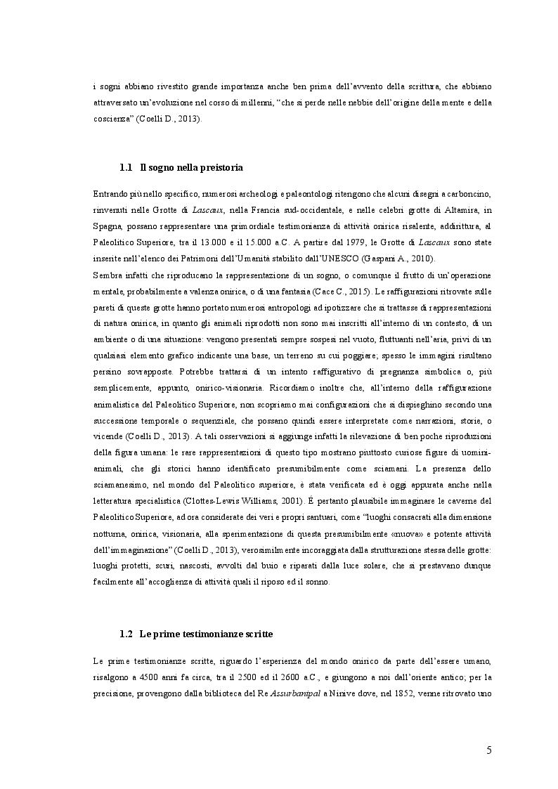 Anteprima della tesi: Il Sogno Lucido: da una ricostruzione Storico-Antropologica del fenomeno onirico alle più attuali acquisizioni Psico-Fisiologiche, per un'applicazione in campo Psicoterapeutico, Pagina 4