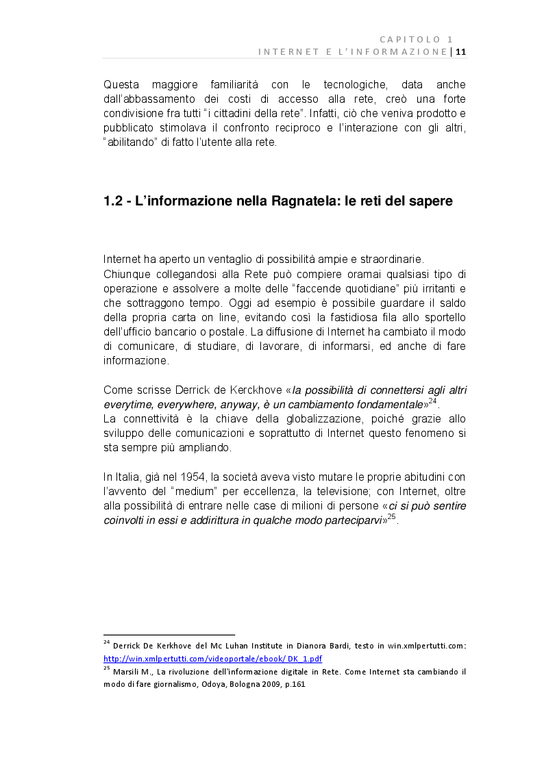 Anteprima della tesi: E-Journalism: Evoluzione di una professione tra Gutenberg e Twitter, Pagina 5