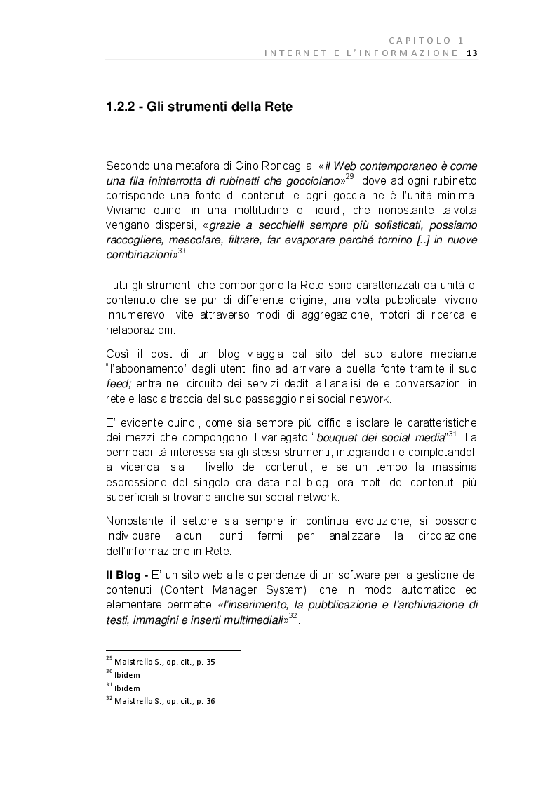 Anteprima della tesi: E-Journalism: Evoluzione di una professione tra Gutenberg e Twitter, Pagina 7