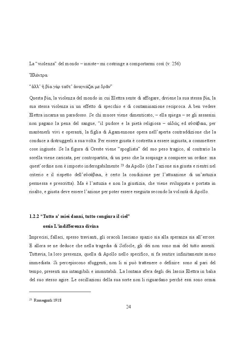 Estratto dalla tesi: Elettra nell'Idomeneo Re di Creta di Mozart: riprese classiche dal teatro sofocleo