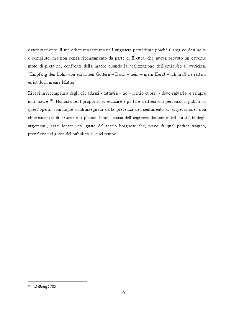 Anteprima della tesi: Elettra nell'Idomeneo Re di Creta di Mozart: riprese classiche dal teatro sofocleo, Pagina 13