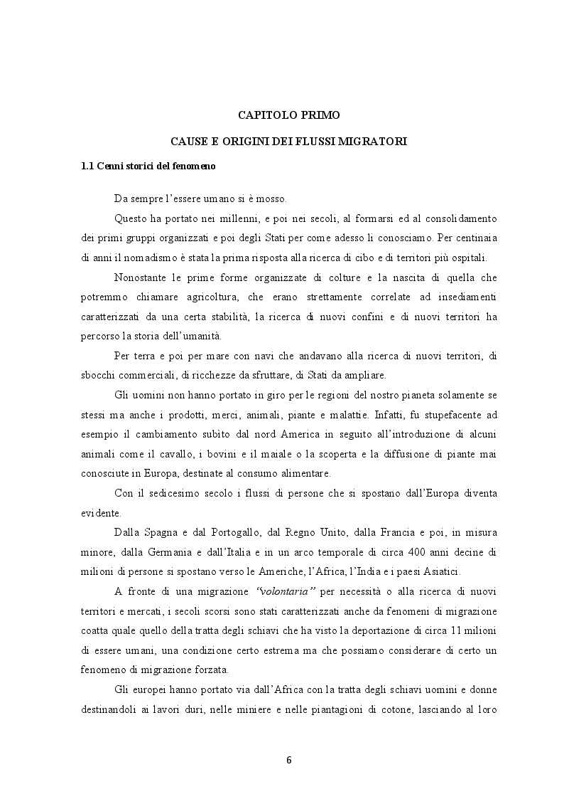 Anteprima della tesi: I flussi migratori dall'Africa subsahariana verso l'Italia, Pagina 5
