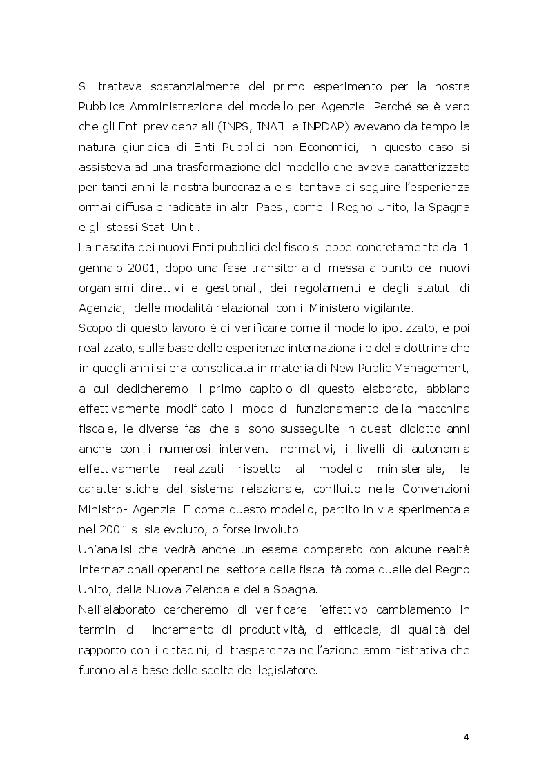 Anteprima della tesi: L'innovazione ed il cambiamento nella PA Italiana. Il modello Agenzie fiscali. Esperienze e prospettive a circa venti anni dalla loro istituzione, Pagina 3