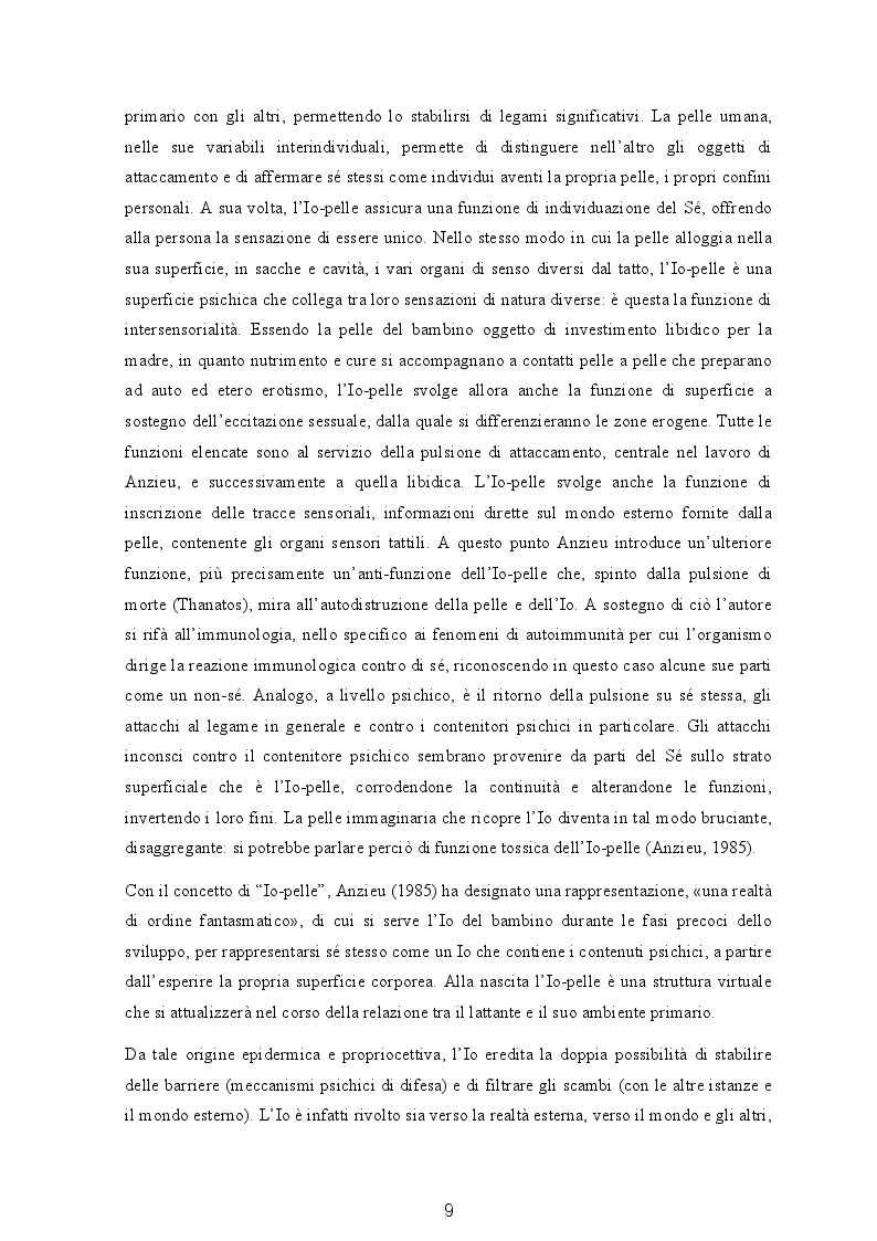 Estratto dalla tesi: Il soggetto transizionale di G. Benedetti nella terapia non verbale delle psicosi e i suoi collegamenti con il pensiero freudiano