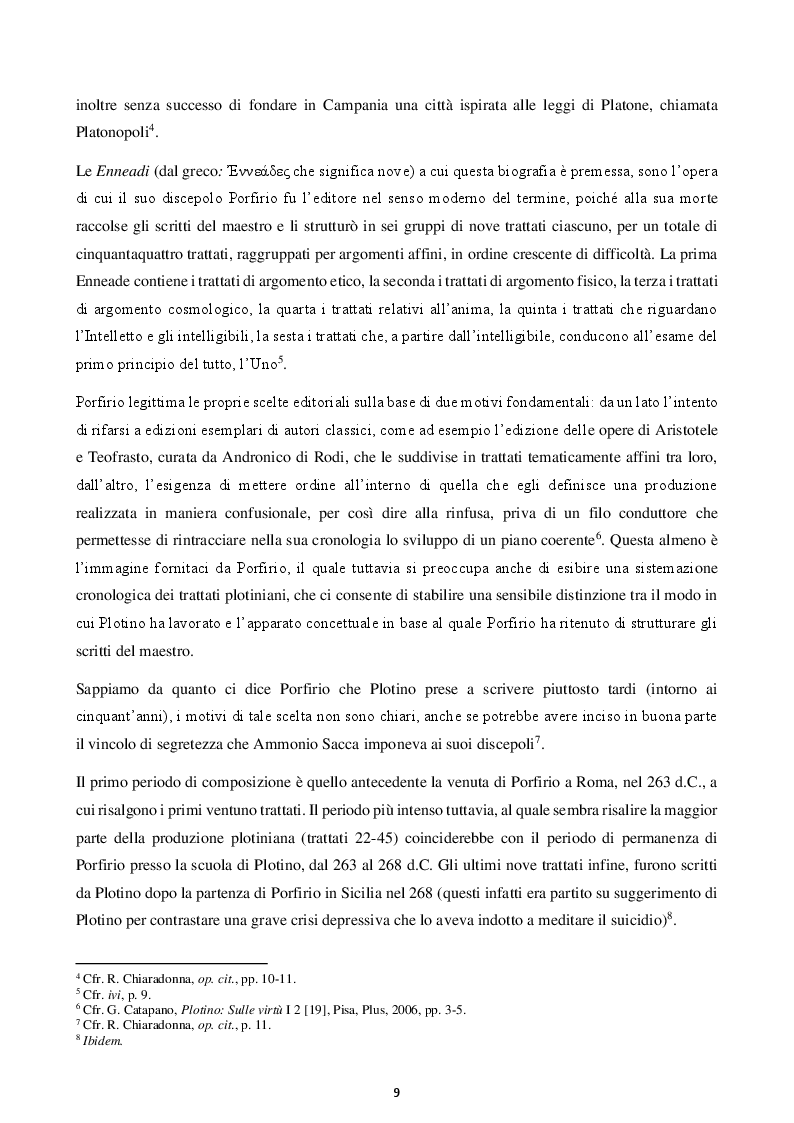 Anteprima della tesi: Felicità e virtù in Plotino, Pagina 6
