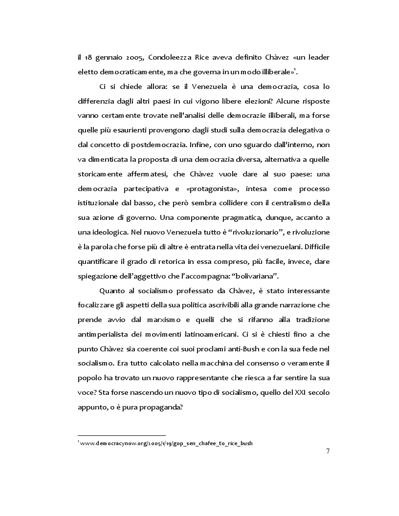 Anteprima della tesi: Hugo Chàvez: il caudillo carismatico tra populismo e socialismo, Pagina 5