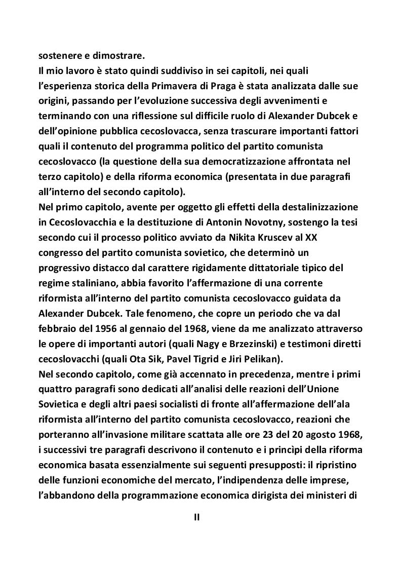 Anteprima della tesi: Nascita ed evoluzione della Primavera di Praga, Pagina 3