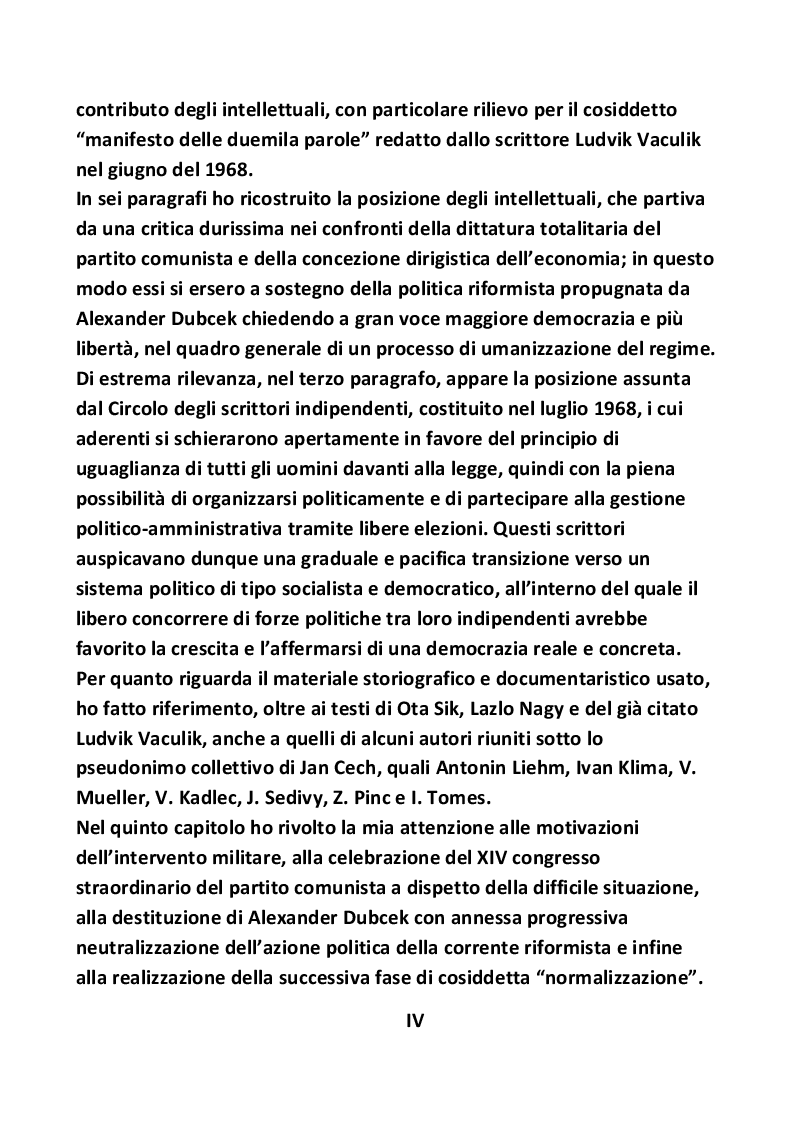 Anteprima della tesi: Nascita ed evoluzione della Primavera di Praga, Pagina 5