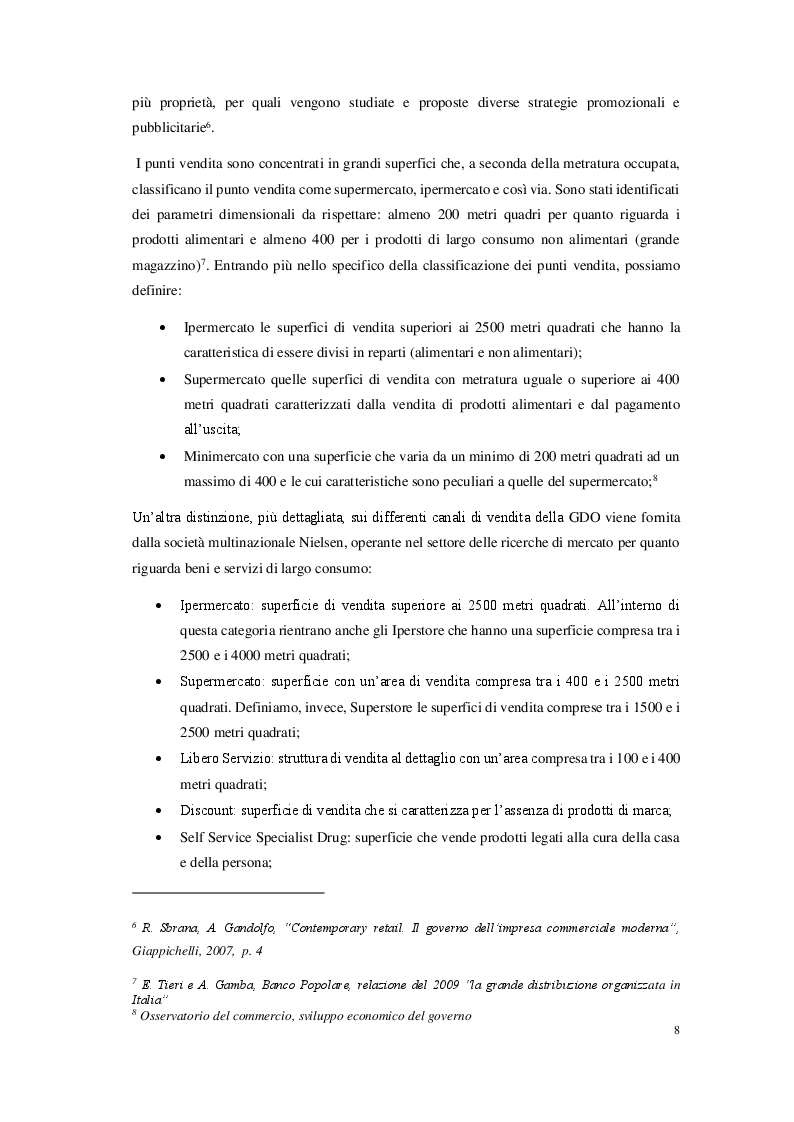 Anteprima della tesi: La grande distribuzione organizzata in Italia: prospettive e sviluppi, Pagina 6