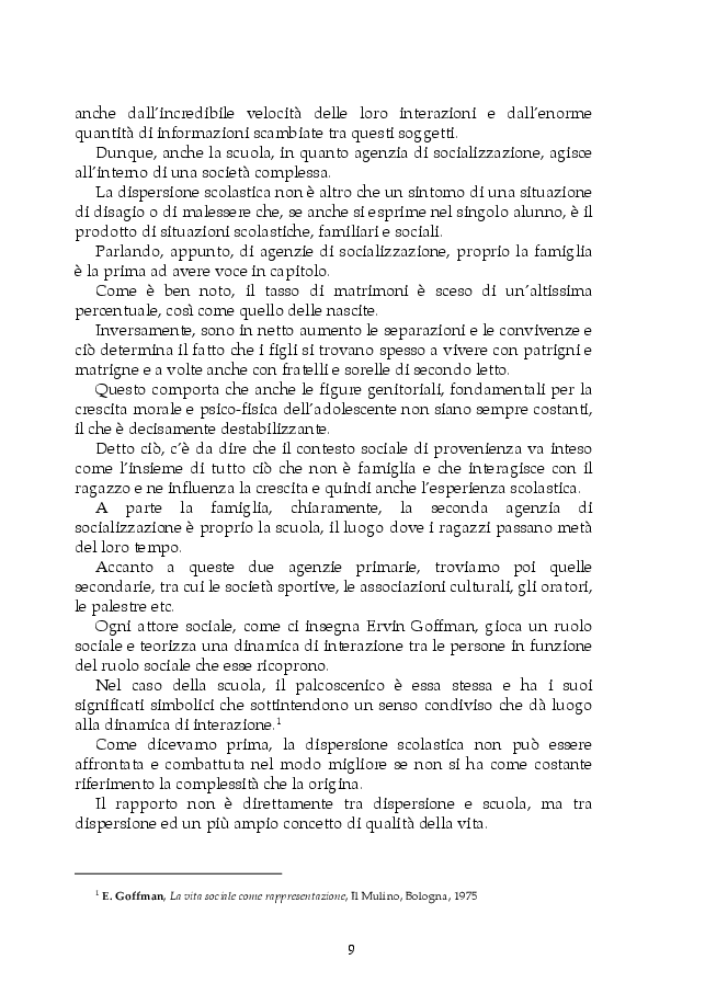 Anteprima della tesi: Dispersione scolastica e pedagogia dello sport: il progetto E.Sp.Air, Pagina 6