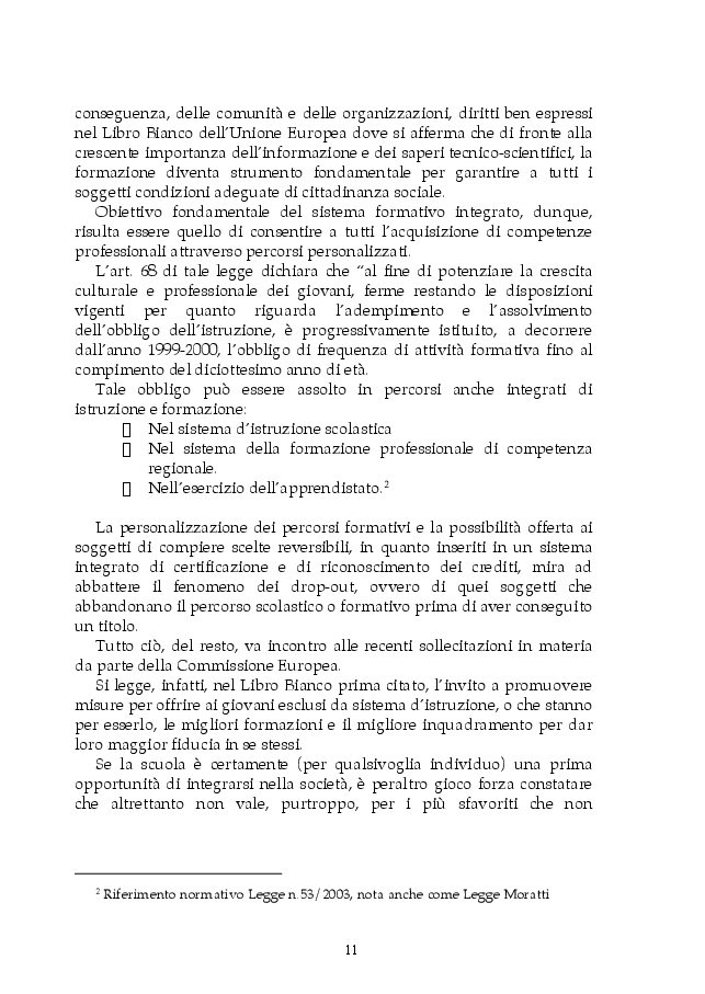 Anteprima della tesi: Dispersione scolastica e pedagogia dello sport: il progetto E.Sp.Air, Pagina 8