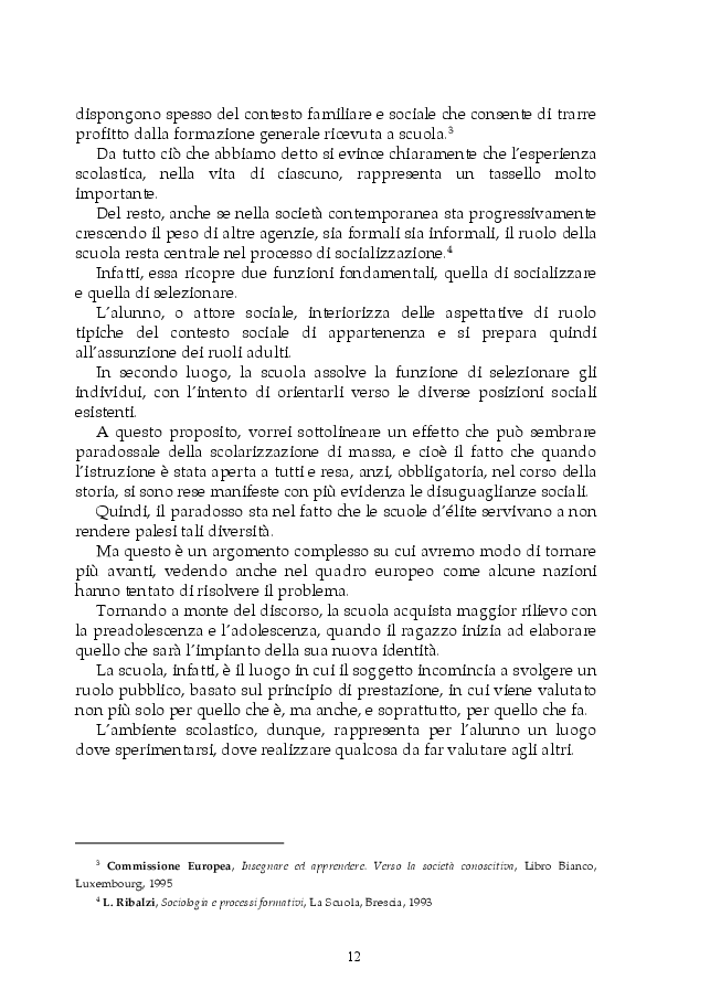 Anteprima della tesi: Dispersione scolastica e pedagogia dello sport: il progetto E.Sp.Air, Pagina 9