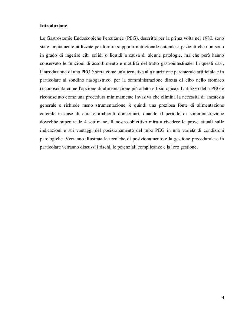 Anteprima della tesi: Gestione delle complicanze nei pazienti portatori di PEG, Pagina 3