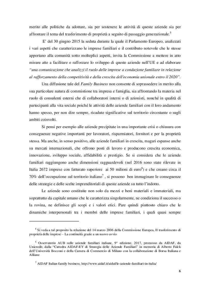 Anteprima della tesi: Il ruolo del consulente psicologo a supporto delle imprese di famiglia, Pagina 3