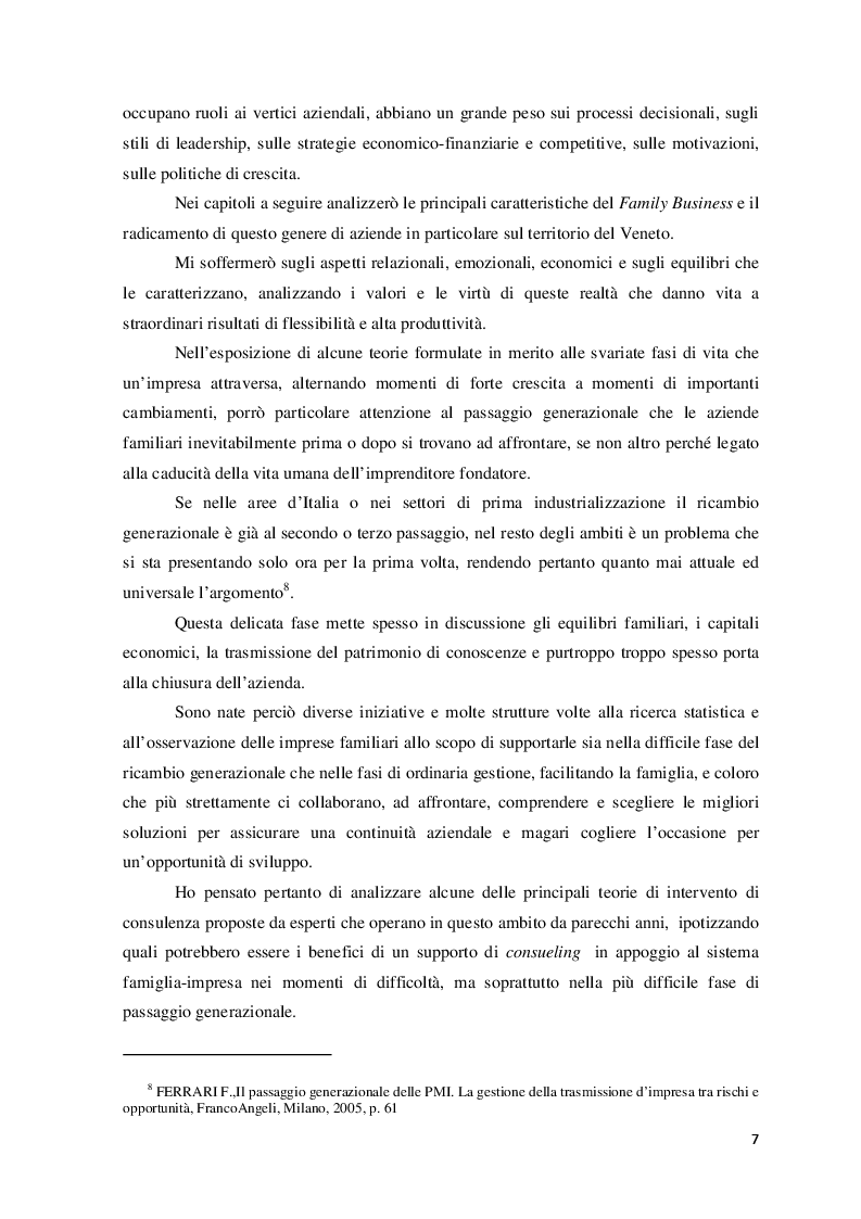 Anteprima della tesi: Il ruolo del consulente psicologo a supporto delle imprese di famiglia, Pagina 4