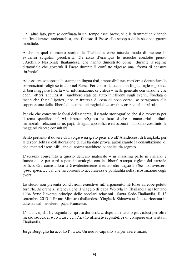 Anteprima della tesi: Le Relazioni Santa Sede/Thailandia dal secondo conflitto mondiale ad oggi, Pagina 3