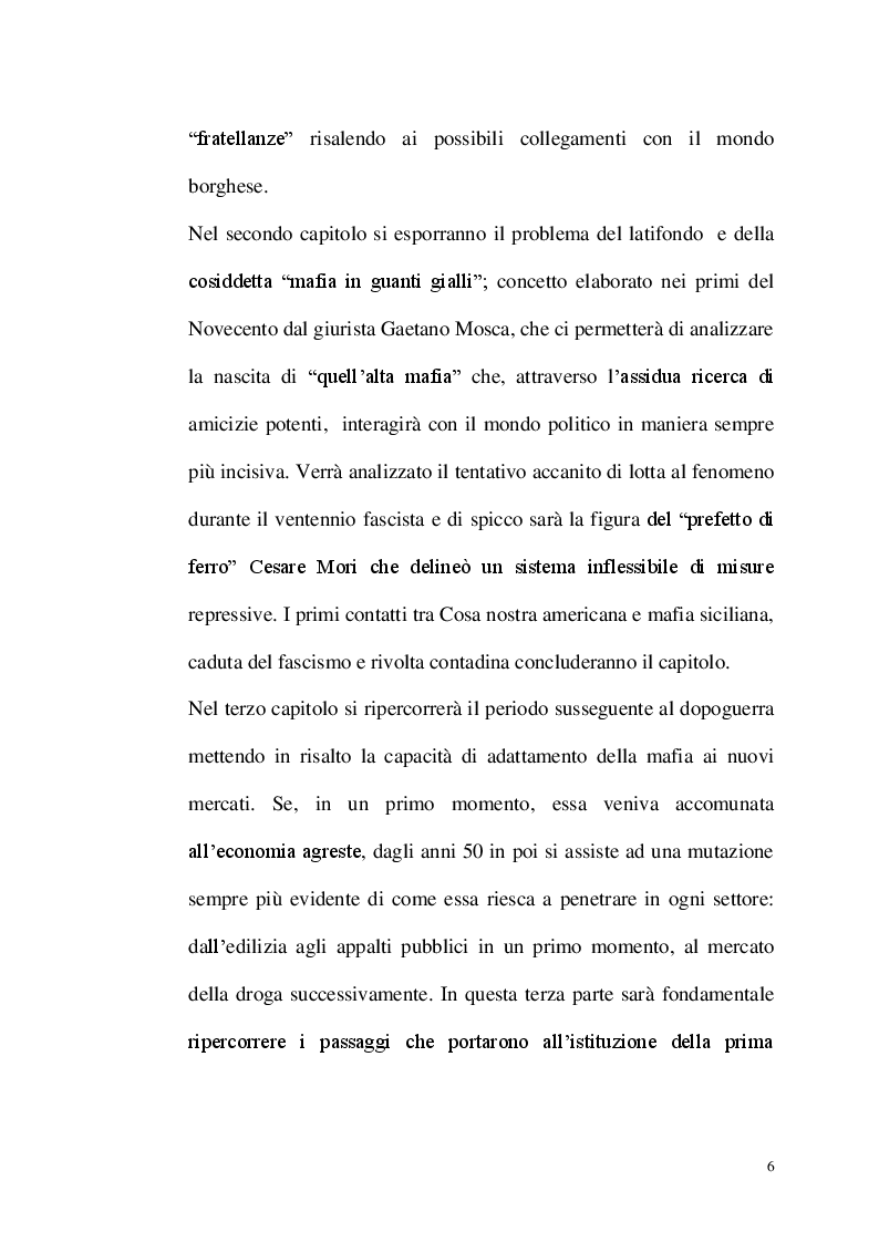 Anteprima della tesi: La repressione del fenomeno mafioso in Italia dal 1861 al secondo dopoguerra, Pagina 4