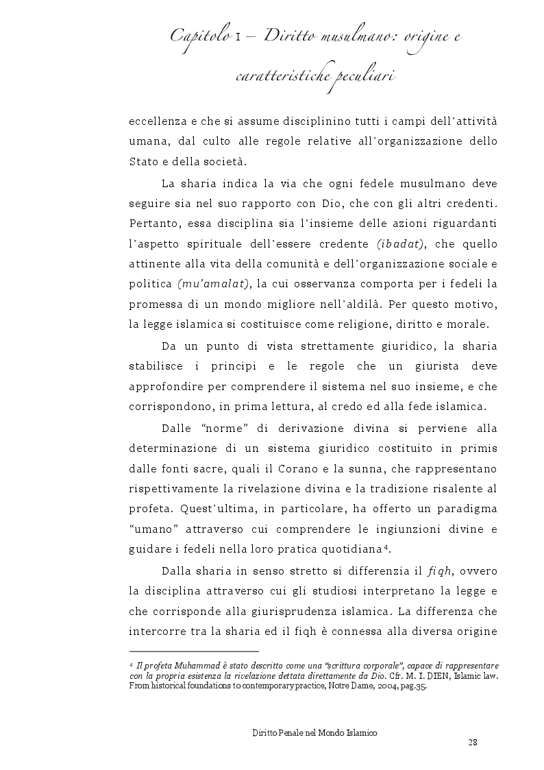 Estratto dalla tesi: Diritto Penale nel mondo islamico