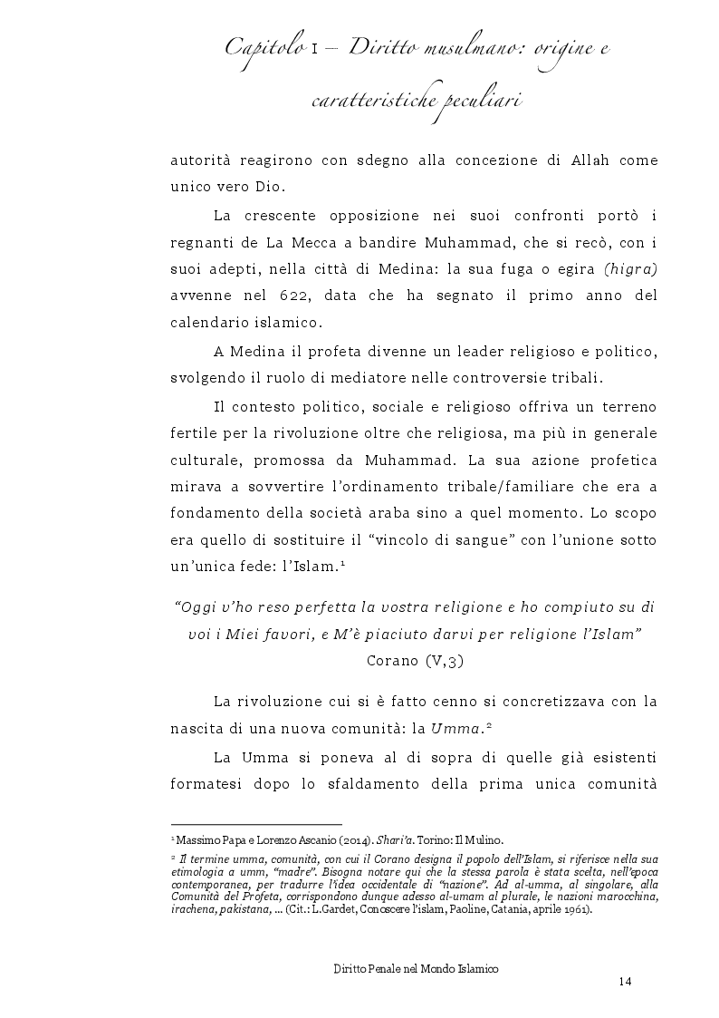 Anteprima della tesi: Diritto Penale nel mondo islamico, Pagina 10