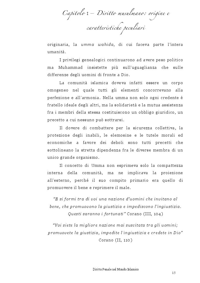 Anteprima della tesi: Diritto Penale nel mondo islamico, Pagina 11