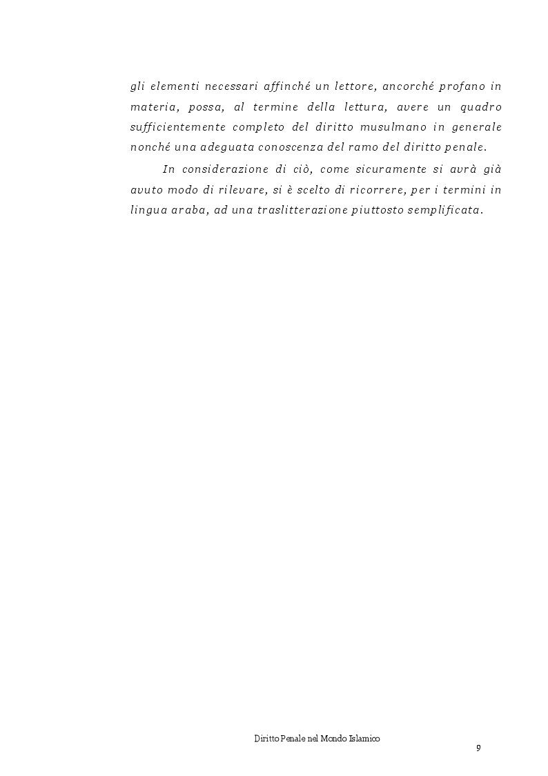 Anteprima della tesi: Diritto Penale nel mondo islamico, Pagina 5
