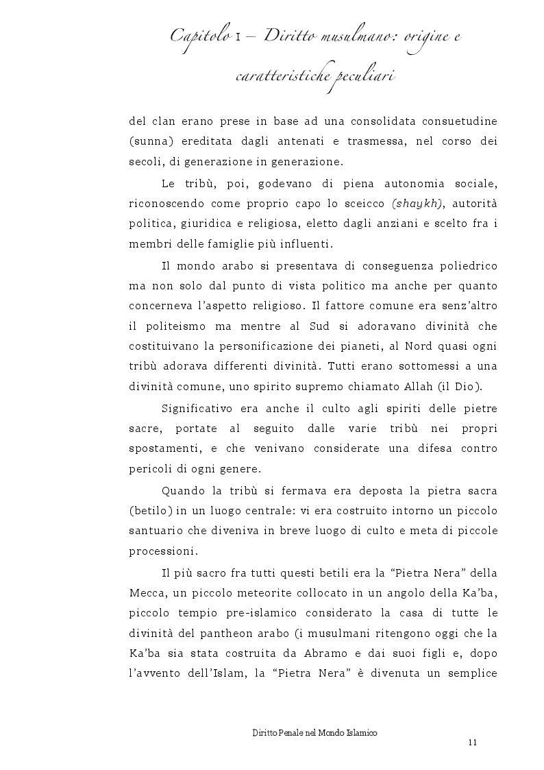 Anteprima della tesi: Diritto Penale nel mondo islamico, Pagina 7