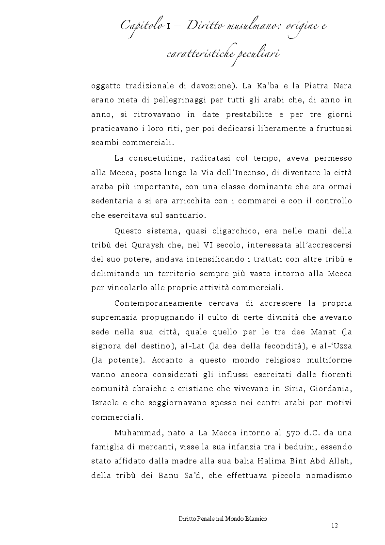 Anteprima della tesi: Diritto Penale nel mondo islamico, Pagina 8
