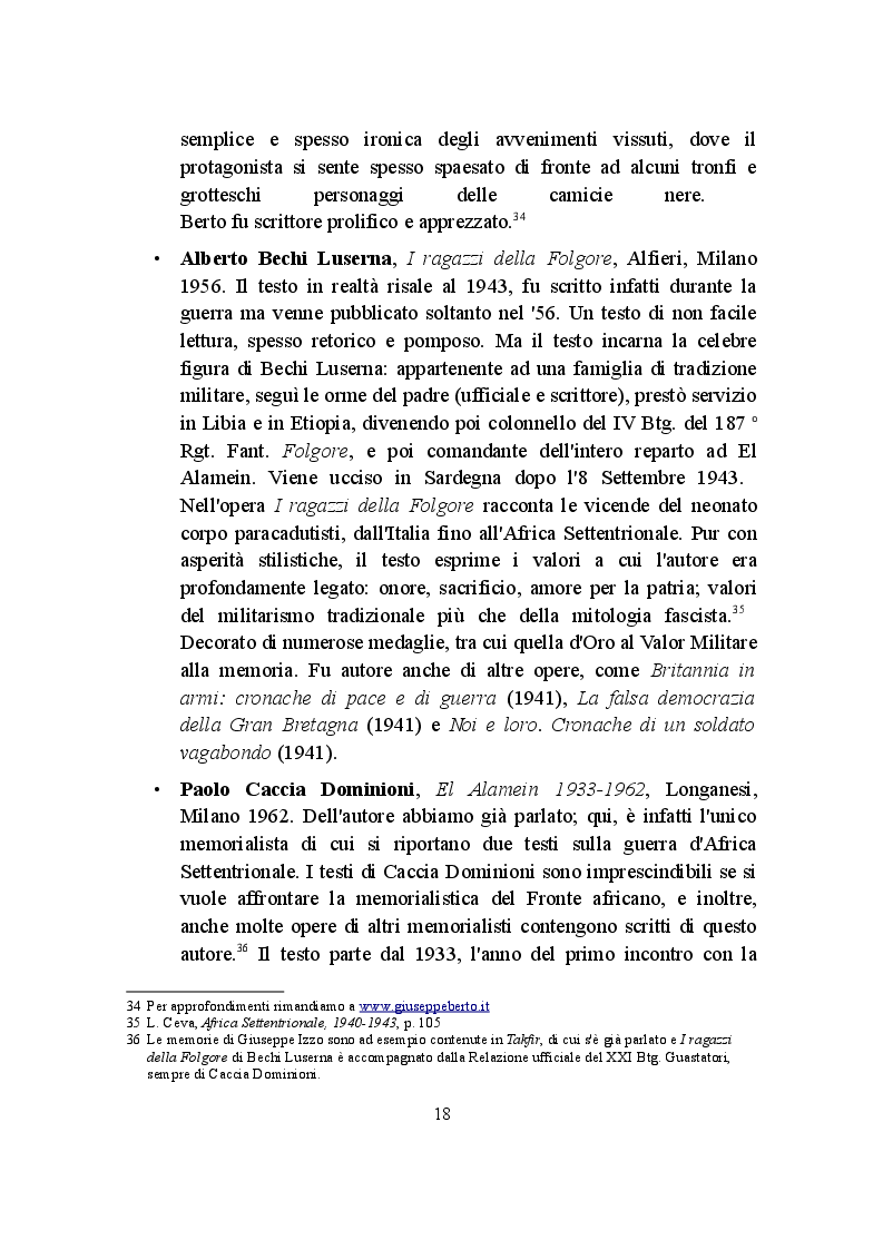 Anteprima della tesi: La Campagna d'Africa Settentrionale (1940-1943): memorialisti italiani a confronto, Pagina 5