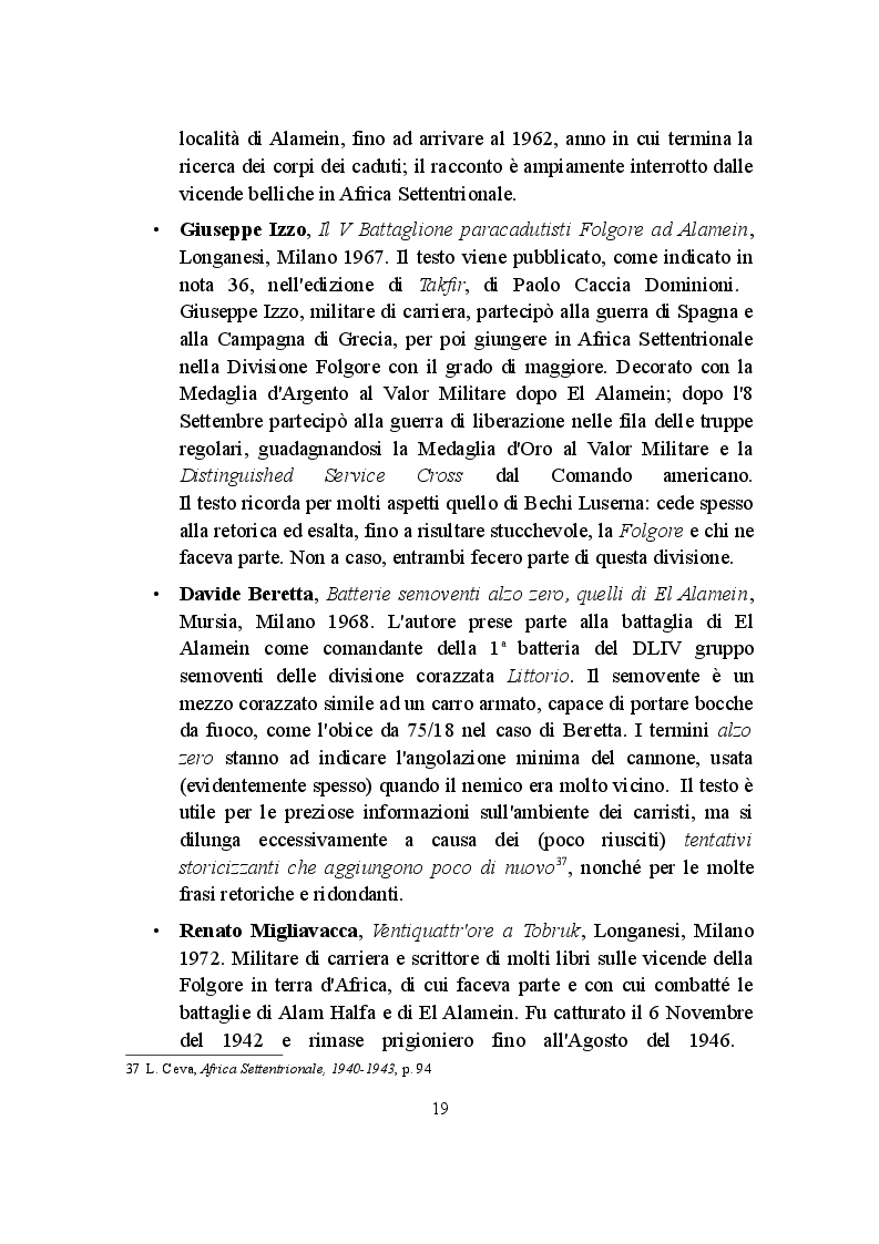 Anteprima della tesi: La Campagna d'Africa Settentrionale (1940-1943): memorialisti italiani a confronto, Pagina 6