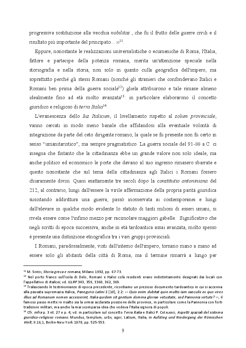 Anteprima della tesi: La provincializzazione dell'Italia romana. Persistenze e cesure dal Principato al Basso Impero, Pagina 6