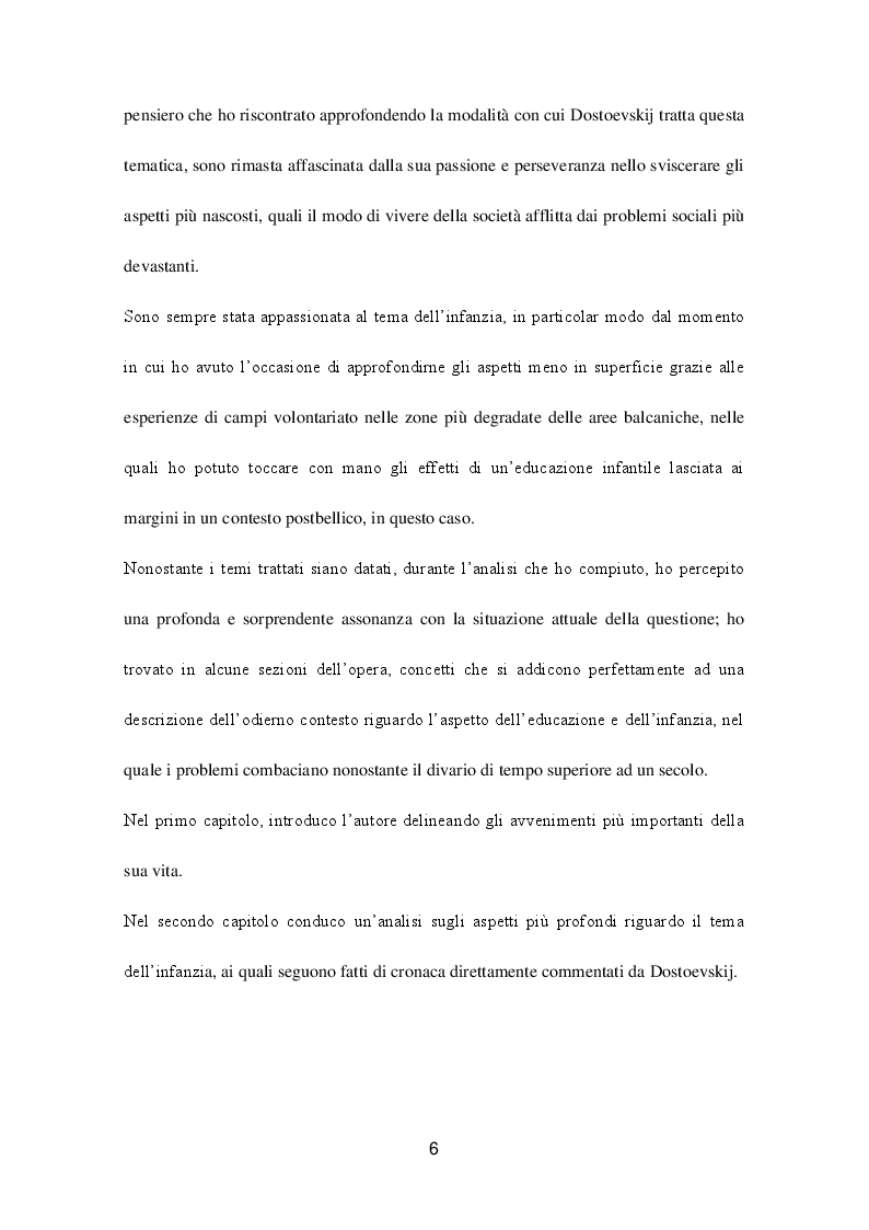 Anteprima della tesi: La concezione del bambino nell'opera ''Diario di uno scrittore'' di F.M. Dostoevskij, Pagina 3