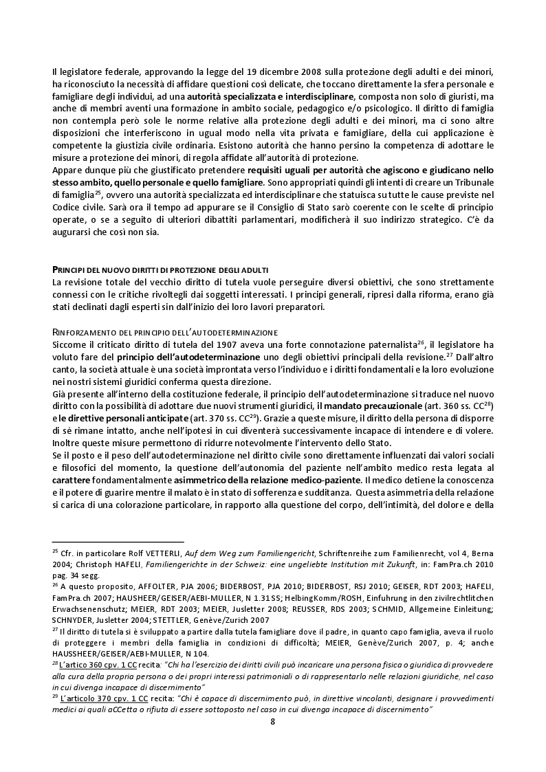Anteprima della tesi: Il mandato precauzionale e le direttive anticipate nel nuovo diritto svizzero di protezione dell'adulto, Pagina 11
