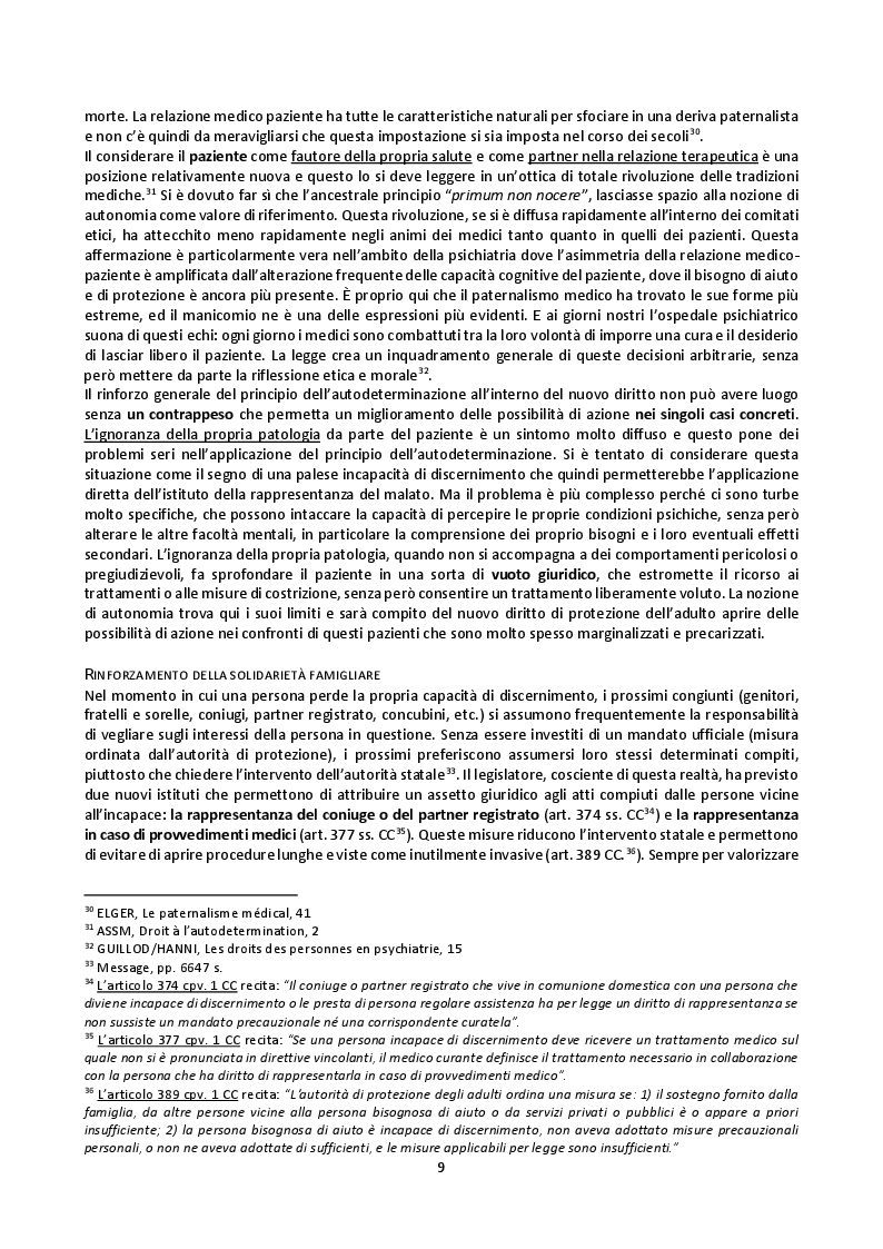 Anteprima della tesi: Il mandato precauzionale e le direttive anticipate nel nuovo diritto svizzero di protezione dell'adulto, Pagina 12