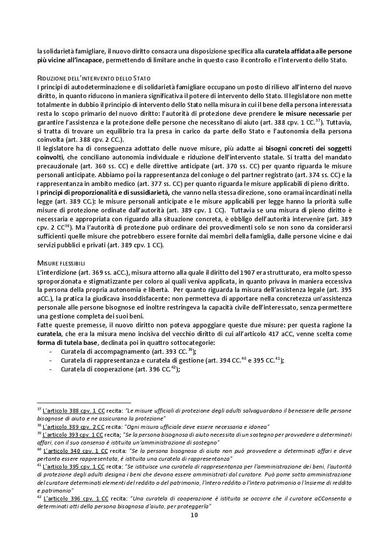 Anteprima della tesi: Il mandato precauzionale e le direttive anticipate nel nuovo diritto svizzero di protezione dell'adulto, Pagina 13
