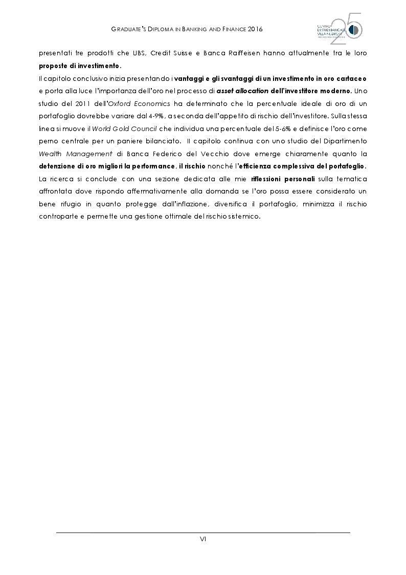 Anteprima della tesi: L'oro al tempo della crisi: bene rifugio o grande inganno?, Pagina 3