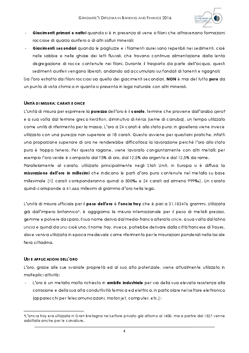 Anteprima della tesi: L'oro al tempo della crisi: bene rifugio o grande inganno?, Pagina 7