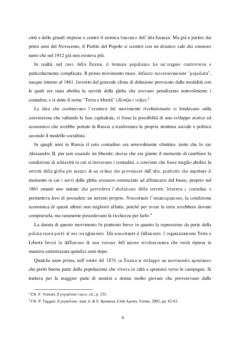Anteprima della tesi: Politica e retorica del popolo sovrano. Dal populismo arcaico al populismo mediatico, Pagina 5