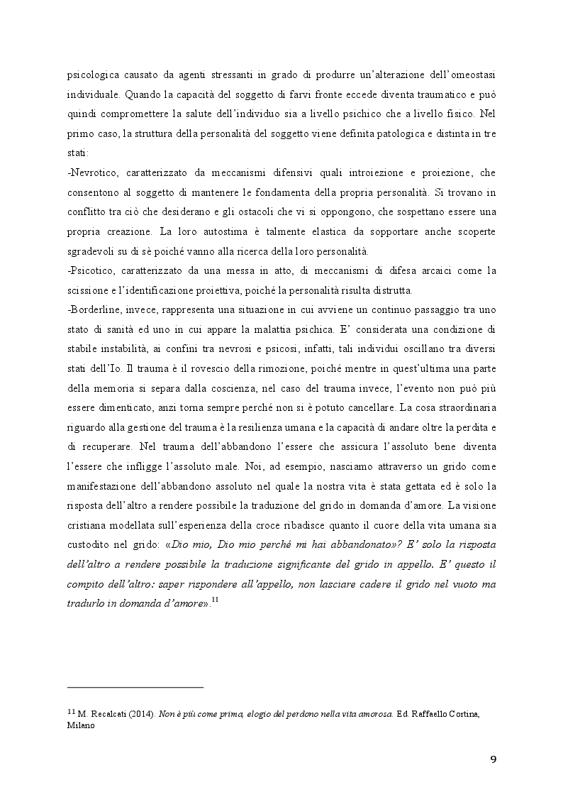 Estratto dalla tesi: Perdonare e guarire