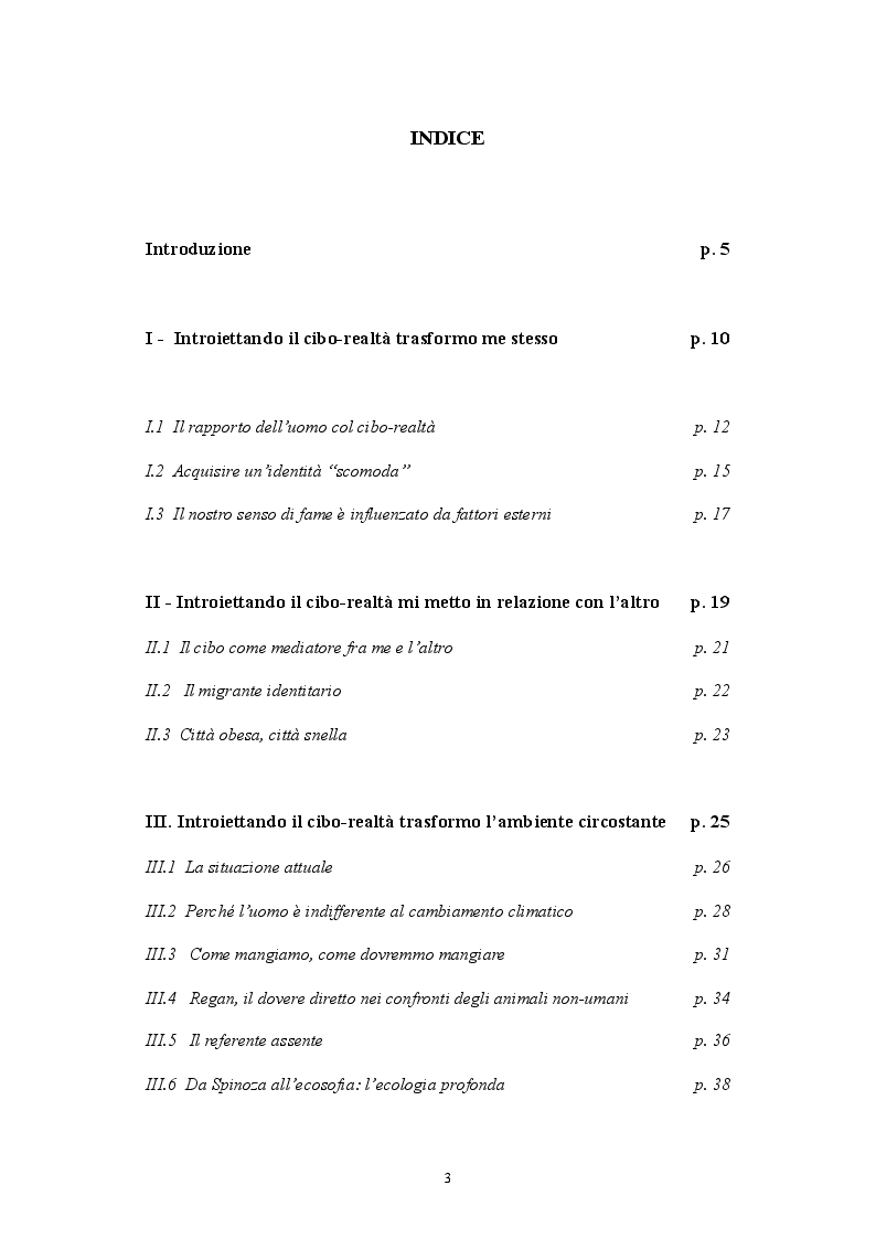 Indice della tesi: Il triplice valore dell'introiezione. Identità, relazione e responsabilità, Pagina 1